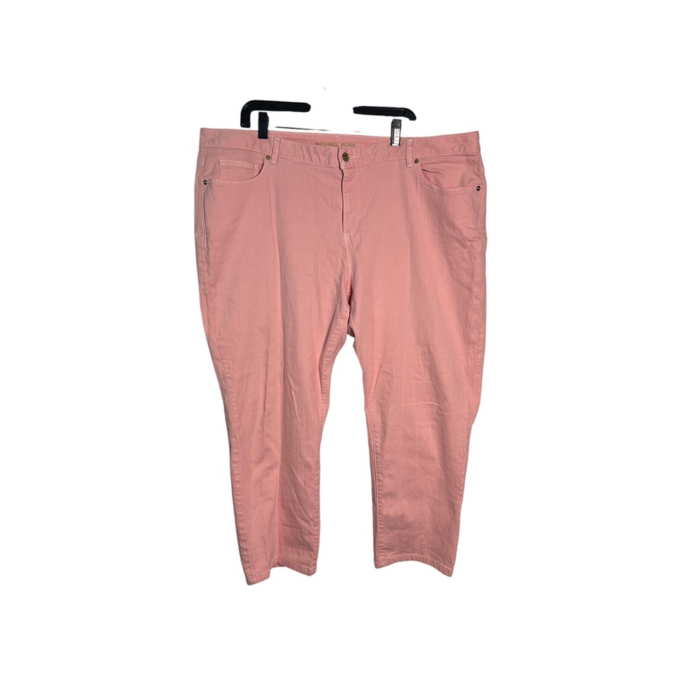 Michael Kors Cropped‎ Pants Pink Denim Jeans Plus Size 24W